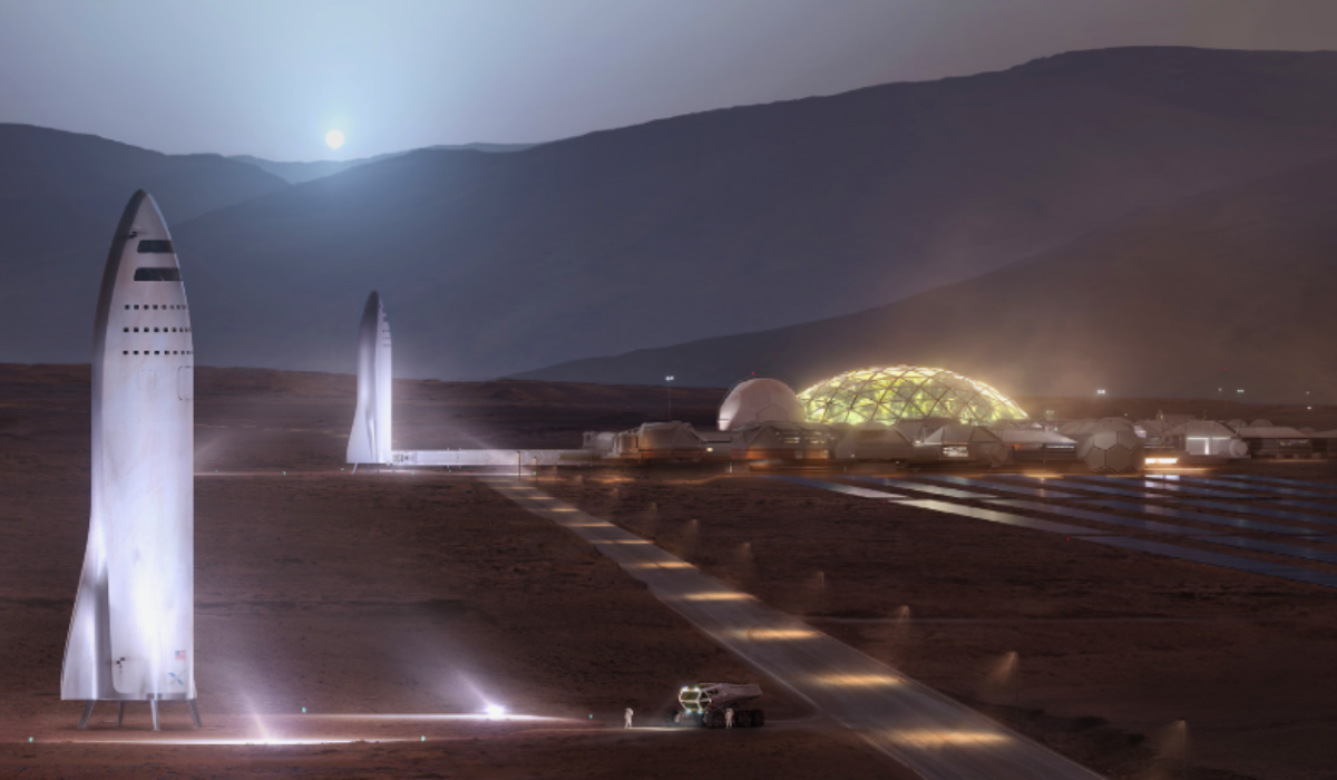 PHOTO: MARS COLONIES ILLUSTRATION BY SPACE X